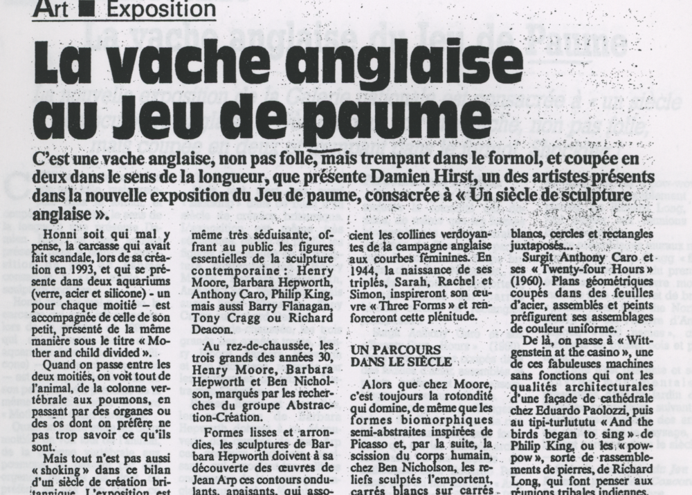‘Un siecle de sculpture anglaise’ (June – September 1996)